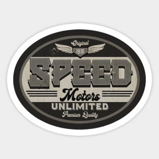 Speed Motor Oil BW Sticker